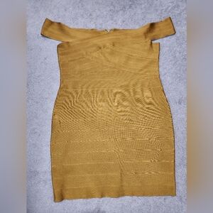 Mustard formal dress
